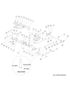 Lift Assembly (2006) Diagram and Parts List for Z-FORCE44 53AA5B6L-53AA5B6L709-53AA5B6L710-53AA5B6L712 Cub Cadet Lawn Tractor